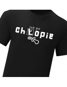 "Już po chłopie" T-shirt dla kawalera, Pana młodego  - czarny 2