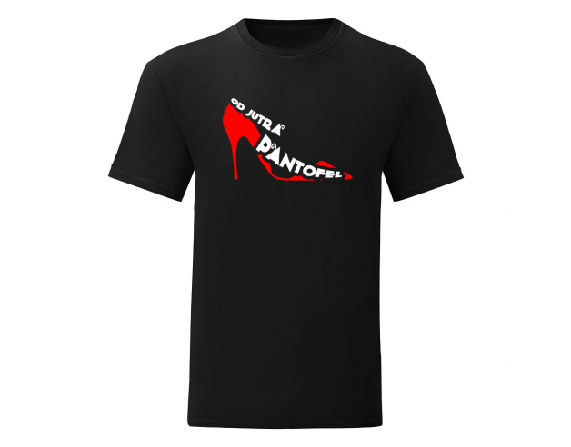 T-shirt dla kawalera "Od jutra pantofel" - czarny